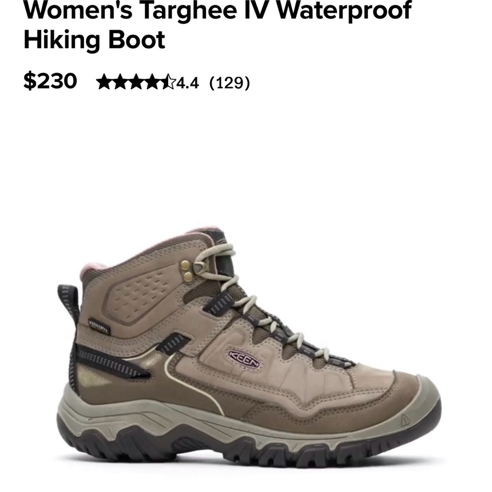 Keen Women's Targhee IV Waterproof winter  Boots - Tan and Black